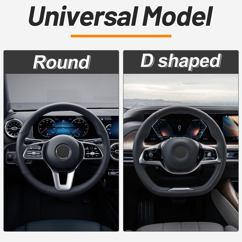 KAFEEK Elastic Short Microfiber Plush Steering Wheel Cover for Winter Warm, Universal 15 inch, Anti-Slip, Odorless, Wine Red - Image 4